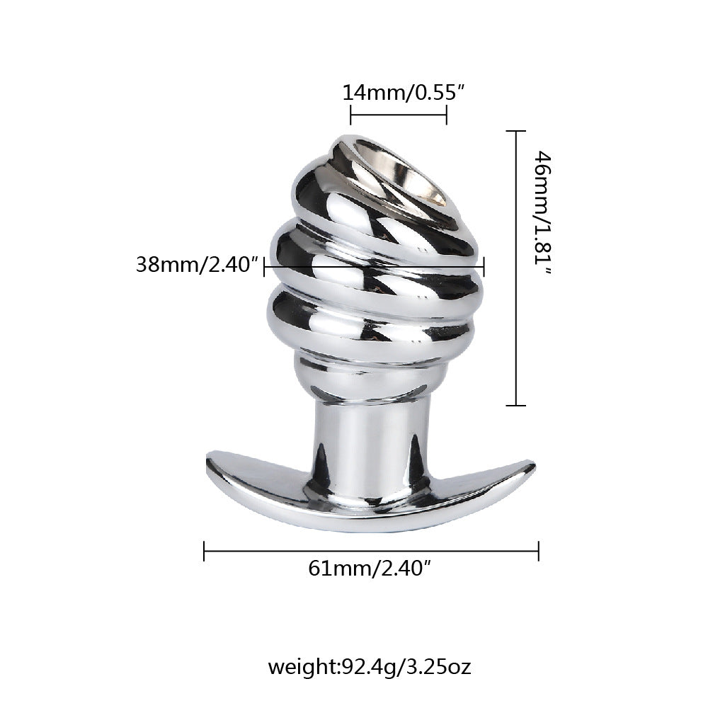 Hollow Ribbed Anal Plug - image 1
