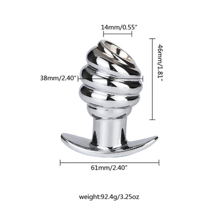 Hollow Ribbed Anal Plug - image 1