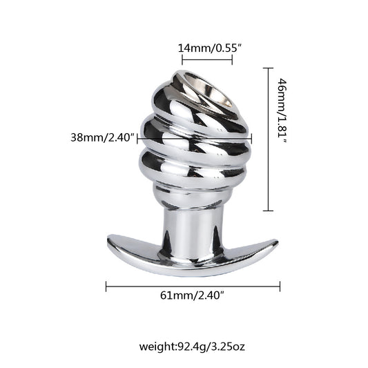 Hollow Ribbed Anal Plug - image 1