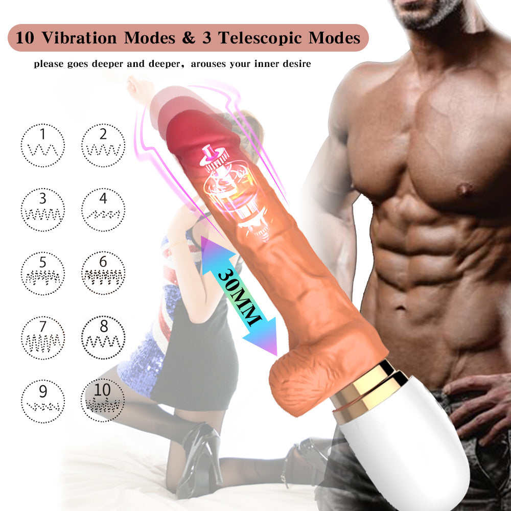 Realistic Vibrator with Remote – 10 Vibration & 3 Pulsation Modes, Hands-Free Mountable Design - image 3
