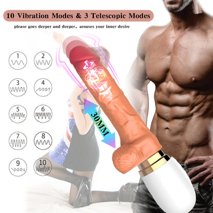 Realistic Vibrator with Remote – 10 Vibration & 3 Pulsation Modes, Hands-Free Mountable Design - image 3