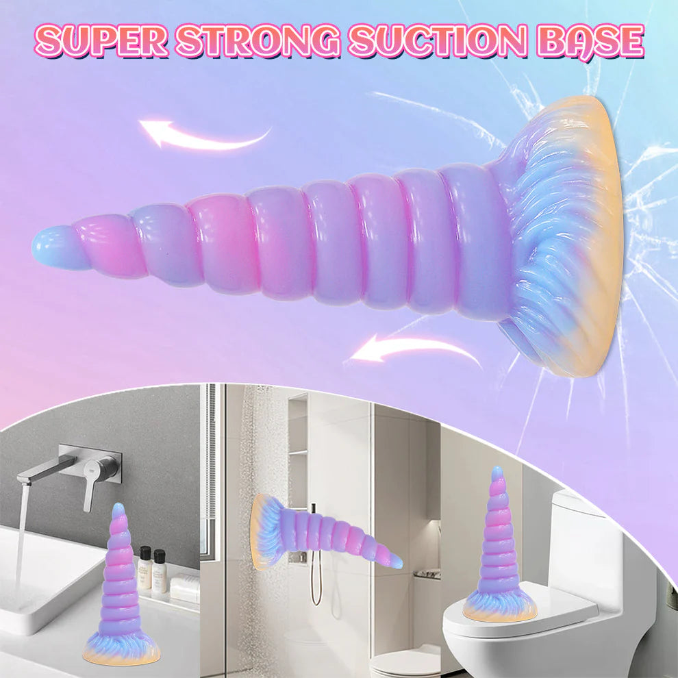 7.99'' Light Up Fantasy Anal Unicorn Dildo with Suction Cup - image 1
