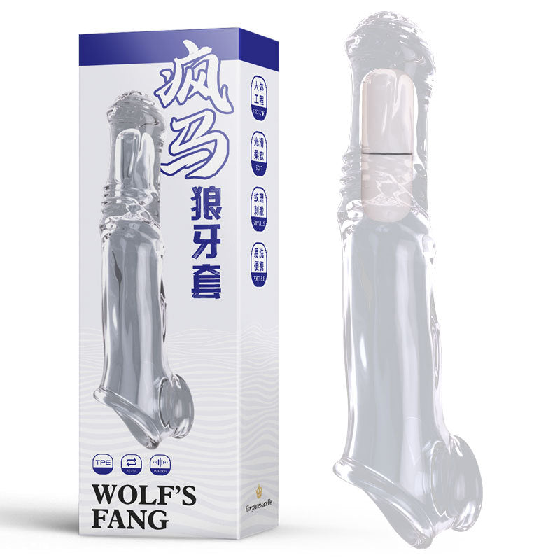 Vibrating Penis Extender Sleeve  - Clear - image 6