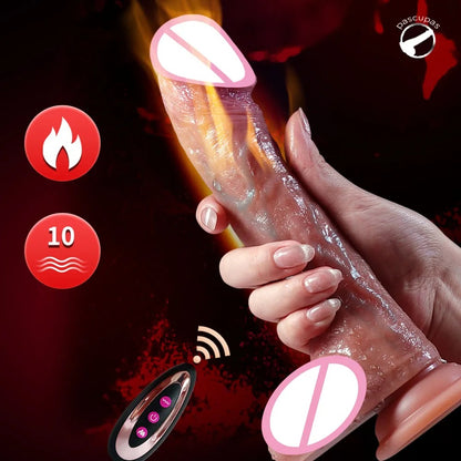 Auto 10-Mode Vibrating Dildo Silicone Dildo - image 1