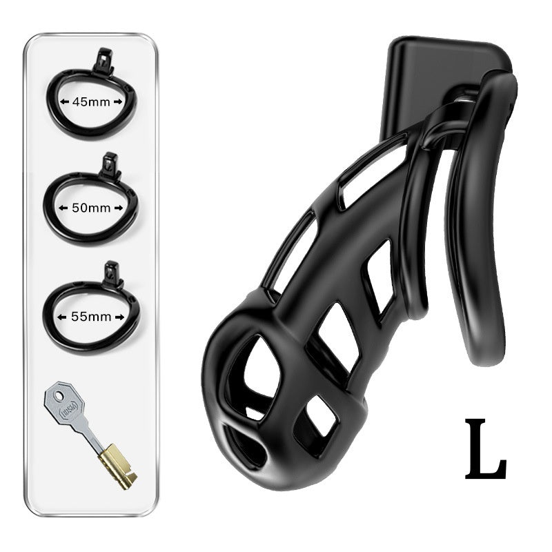 Black Slave Chastity Cage - Hollow - L - image 2