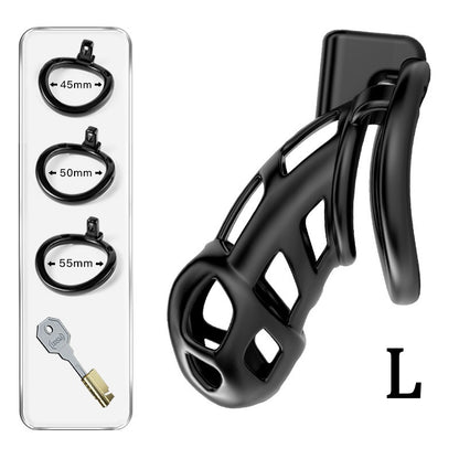Black Slave Chastity Cage - Hollow - L - image 2