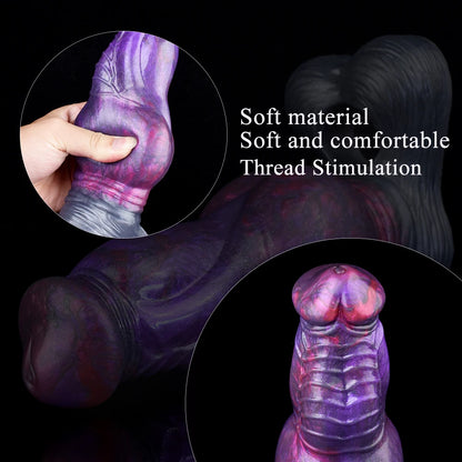 Silicone Cock Sleeve Monster Dragon Big Knot Penis Extender - image 2