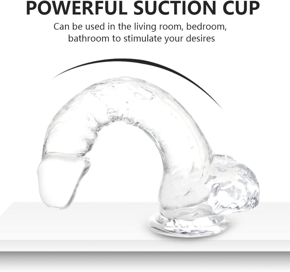 Small Realistic Clear 6 inch Cute Dildo with Suction Cup Dildo - image 3