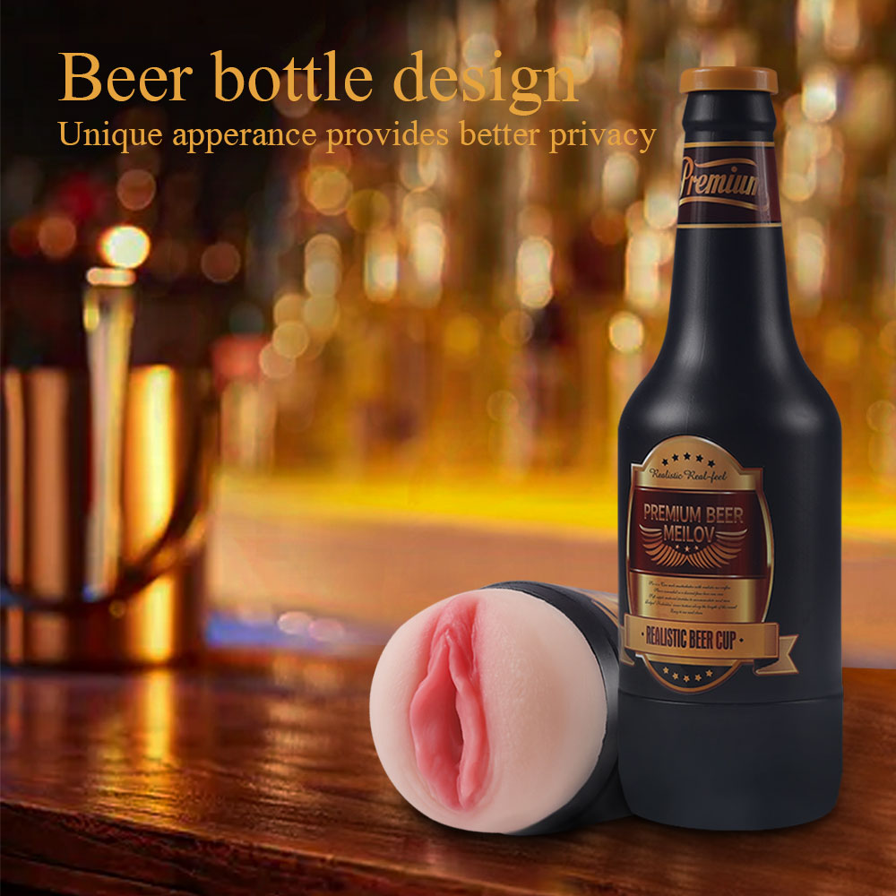 Beer Bottle Shaped Strong Sucking Handheld Pocket Pussies - image 4