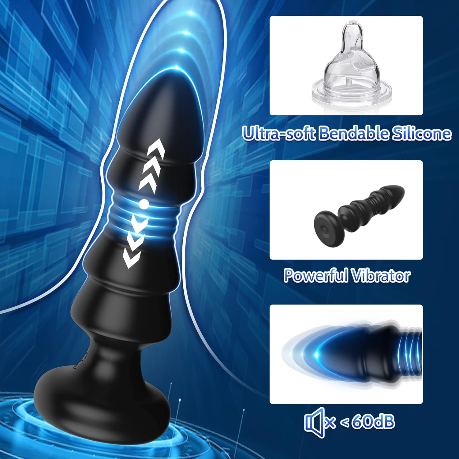 Thrusting Anal Plug G Spot Vibrator Prostate Massager - image 3