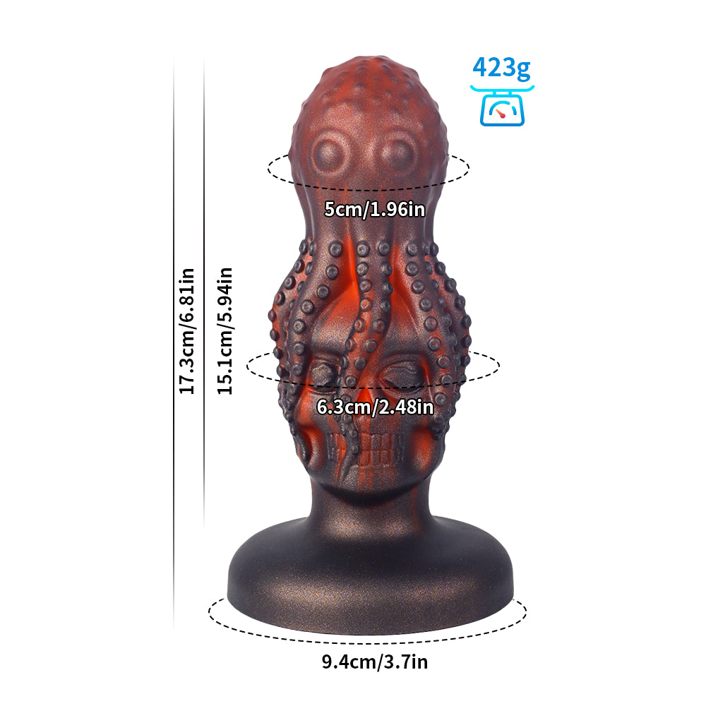 Monster Fantasy Octopus Skull Dildo - L - image 3