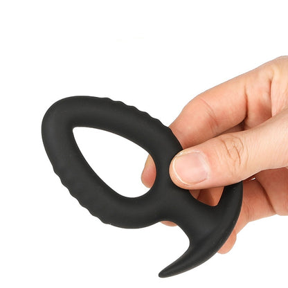 Siicone Hollow Anal Butt Plug - image 0