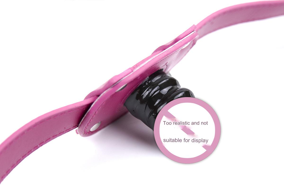 Penis Dildo Mouth Gag - Red - S - image 6