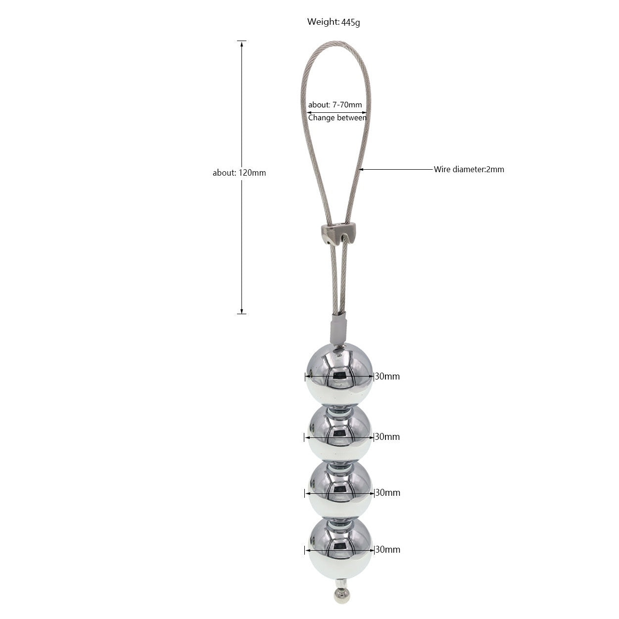 BDSM CBT Penis Training Weights - 445g - image 6