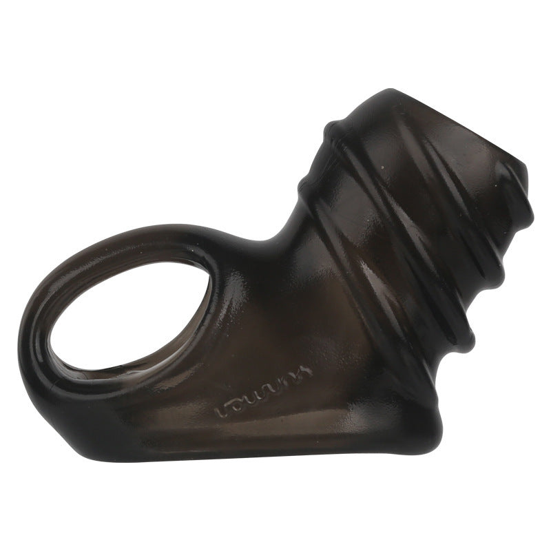 Delayed Ejaculation Cock Enlargement Ring Penis Sleeve - Black - B - image 8