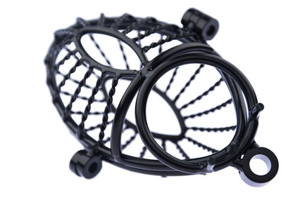 Dark Beaded Metal Chastity Cage Device - image 3