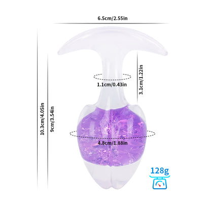 Crystal Vault Glass-Embedded Silicone Plug - Purple - L - image 8