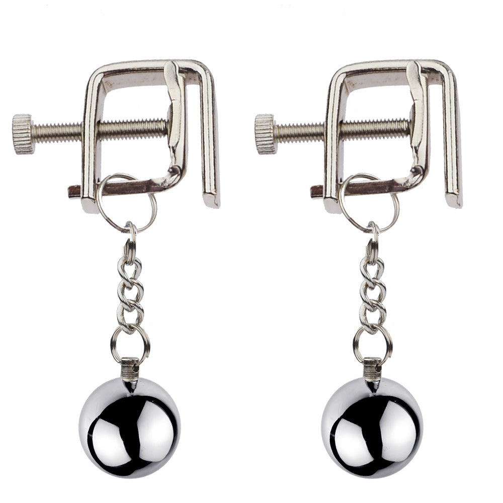 BDSM N Shape Nipple Clamps Nipple Clips - Silver - image 0