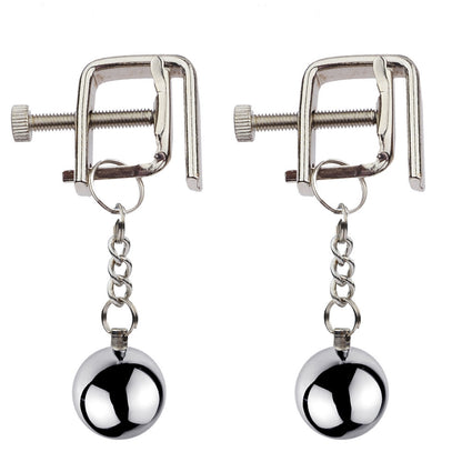 BDSM N Shape Nipple Clamps Nipple Clips - Silver - image 0