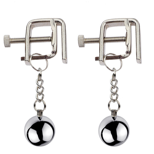 BDSM N Shape Nipple Clamps Nipple Clips - Silver - image 0