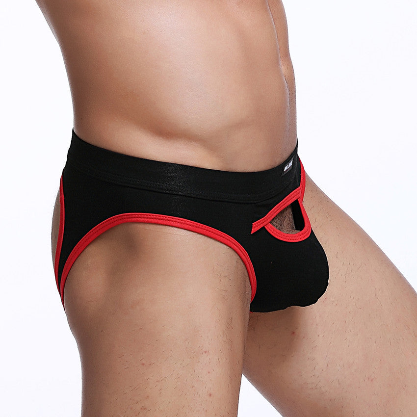 Skinny Breathable Jockstrap Underwear - Black - L - image 3