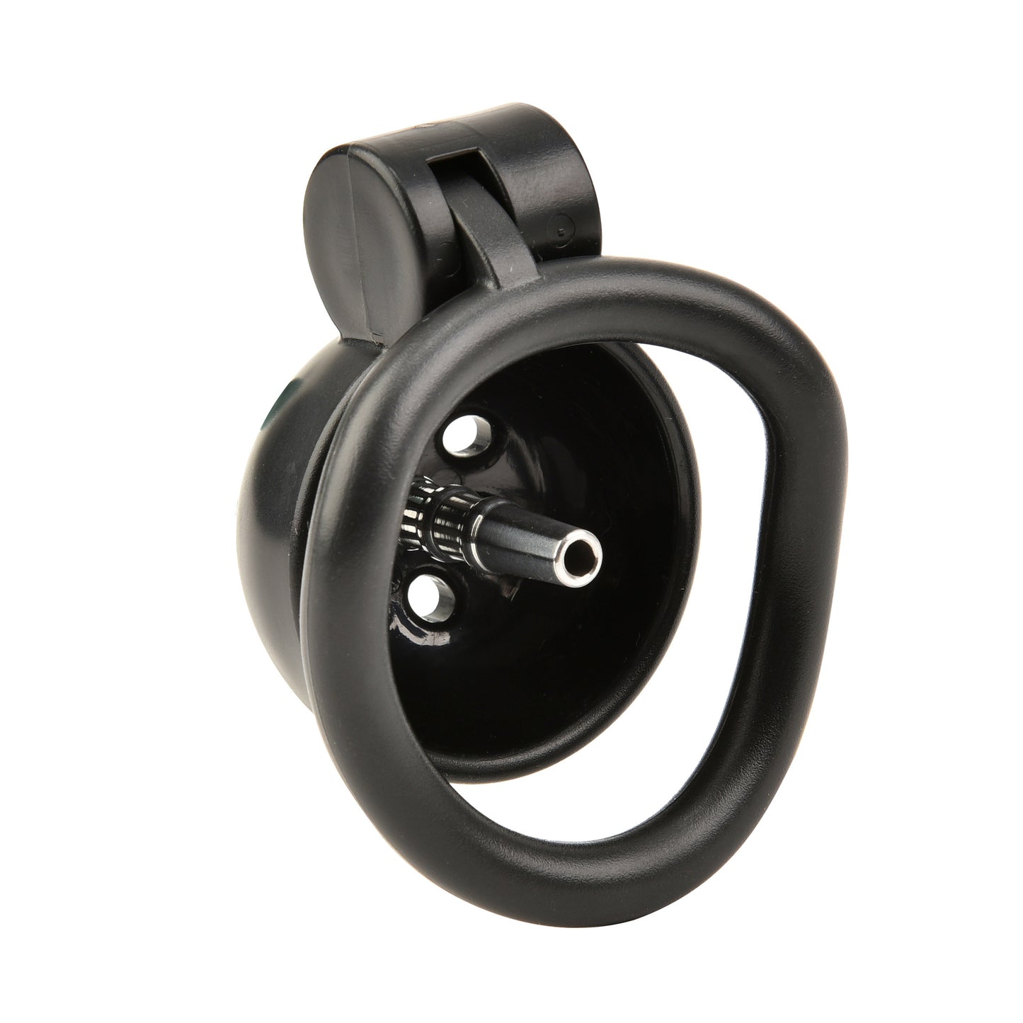 Male Small Bird Chastity Cage With 5 Size Padlock - Black - with short urethral tube - image 3