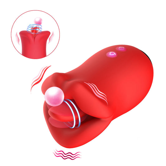 Peach Tease Tongue Vibrator - Red - image 5