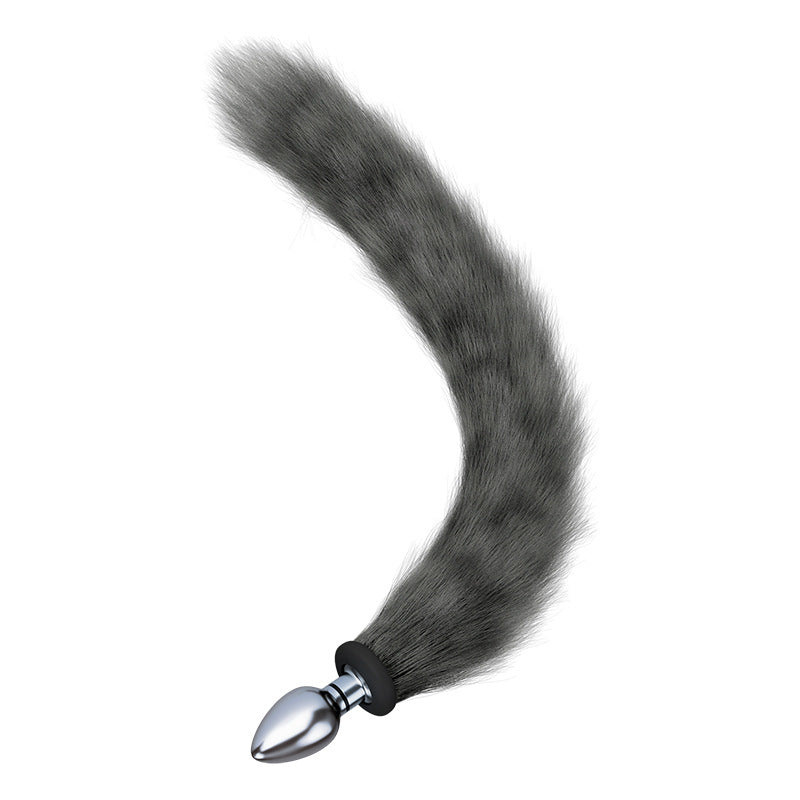 15.7'' Electro-Vibrating Fox Tail Butt Plug - Black Ash - M - image 3