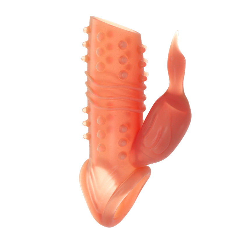 Double Pleasure Vibrating Penis Sleeve - Beige A - image 7