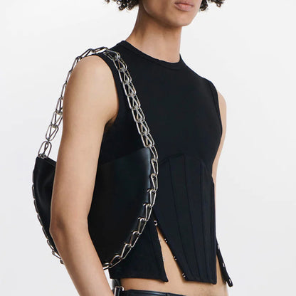Skin Stretch Cutout Tank - Black - XXXL - image 2