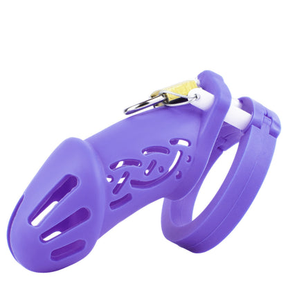 Silicone Colored Chastity Lock CB6000s - Purple - Long - image 12