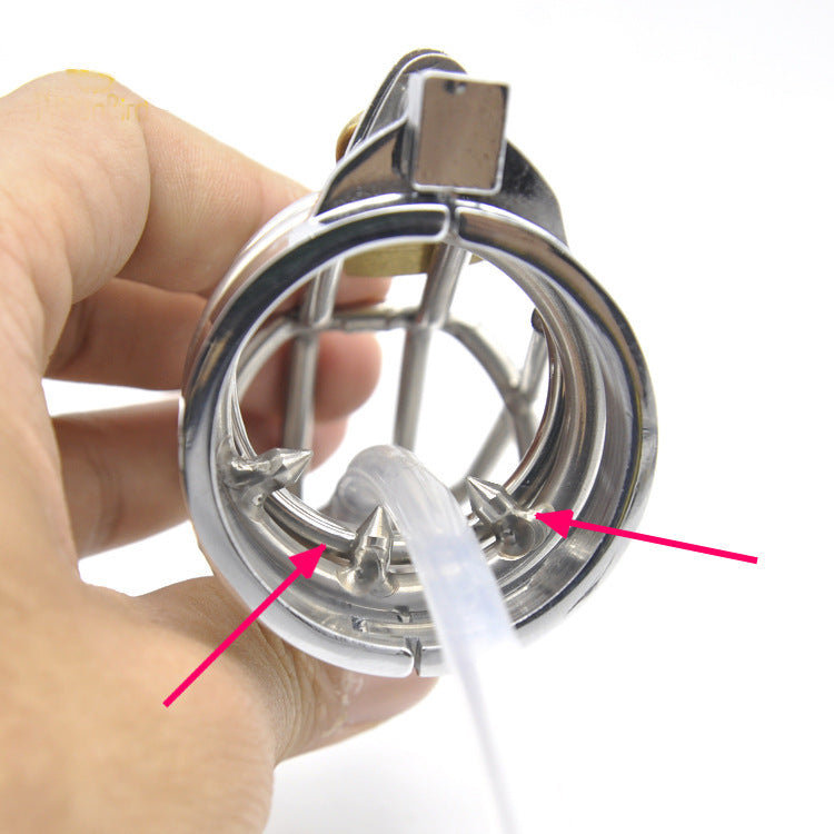 Jailbird Stainless Steel Cb6000s Chastity Cage With Anti-release Ring With Silicone Catheter - image 3
