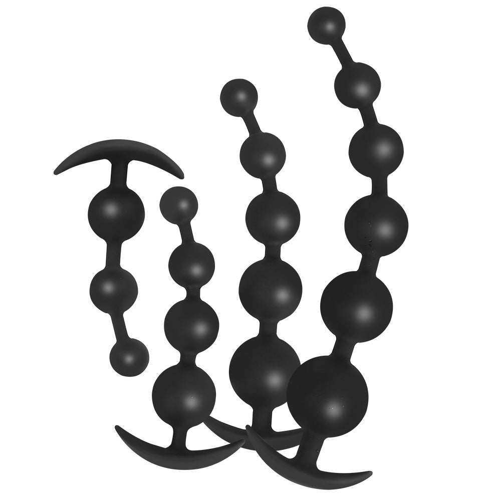 Silicone Big Beaded Butt Plugs - image 0