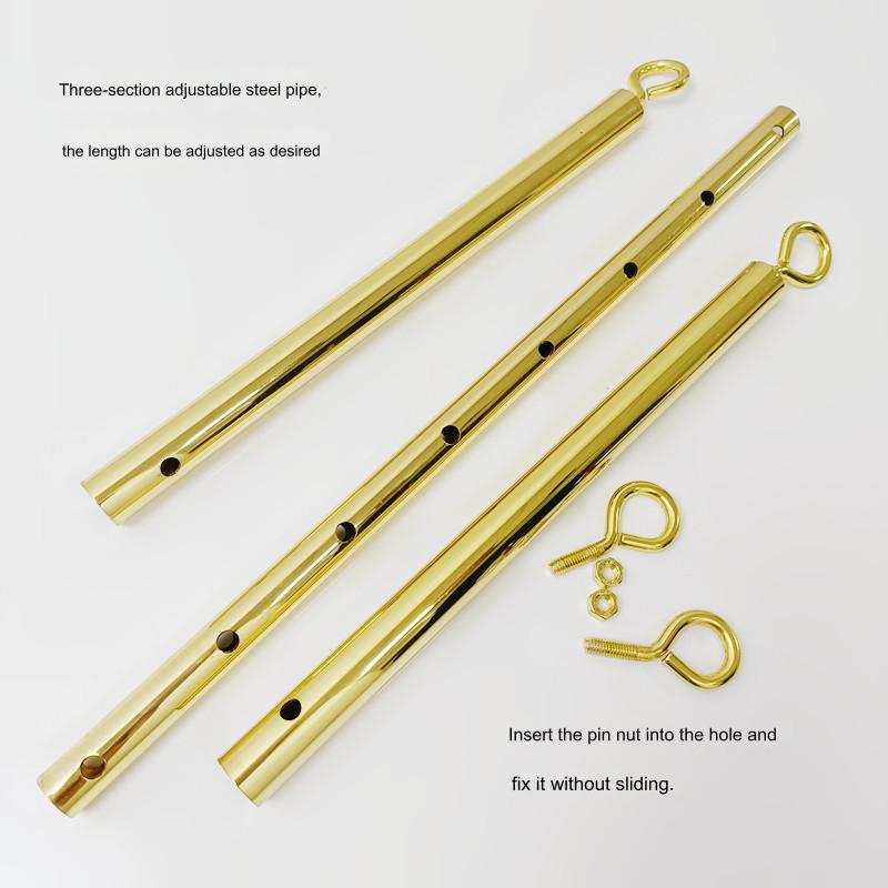 SM Restraints Golden Spreader Bar Handcuffs Shackles - image 3