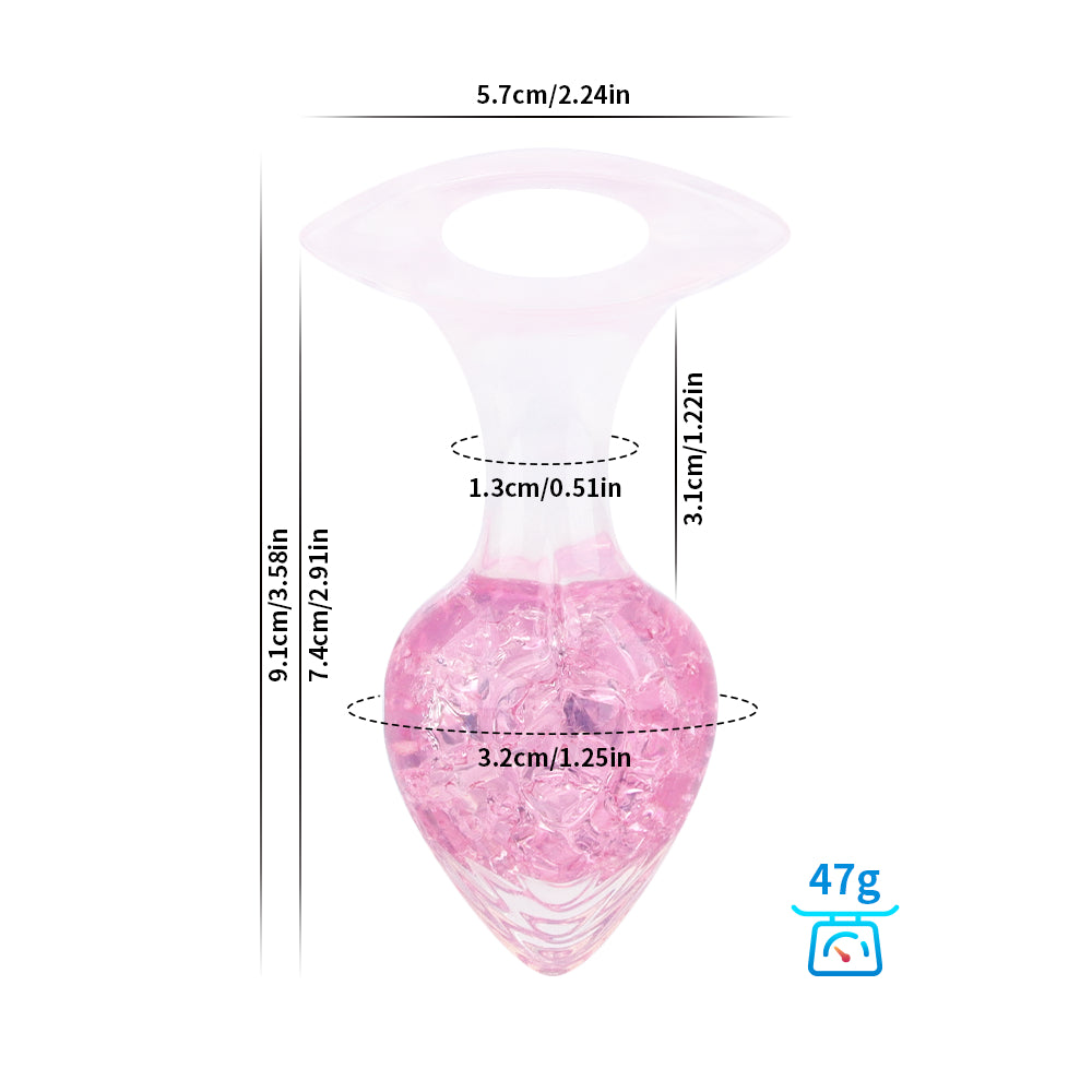 Crystalix Silicone Anal Plug - Pink - S - image 17