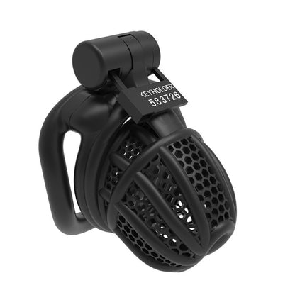 3D Hive Series - Bee Black Chastity Cage  - Black - Flat Ring - image 5
