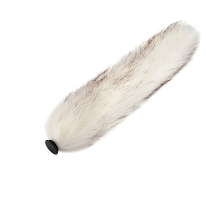 Detachable Fox Tail Vibrating Anal Plug with Remote - White Tail Replacement Set - image 6