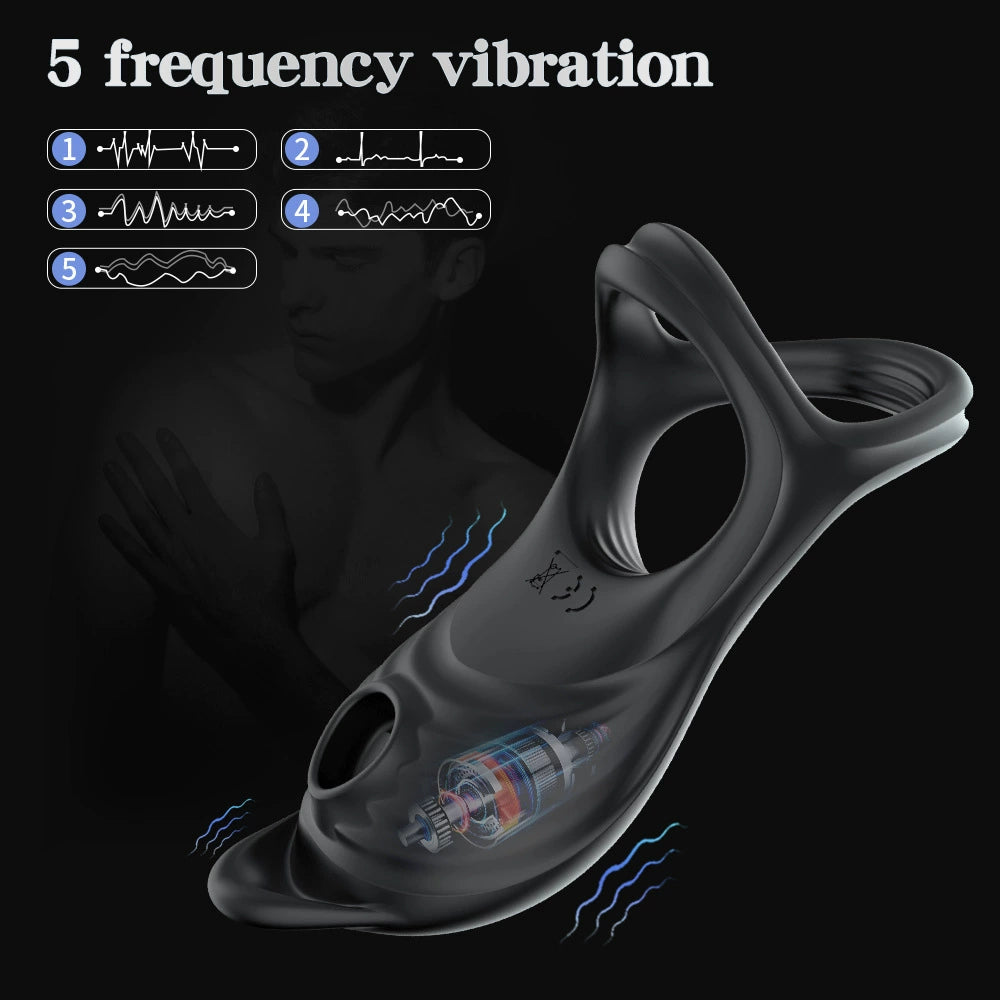 Vibrating Cock Ring with Clit Licking Mode - image 1