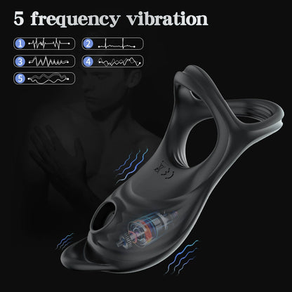 Vibrating Cock Ring with Clit Licking Mode - image 1