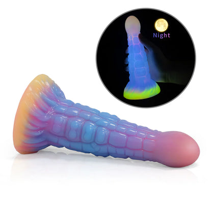7'' Alien Anal Glow In The Dark Dildo with Suction Cup - image 1
