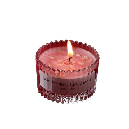 Low-temperature Flirtatious Candle with Dried Flower - Pink - image 1