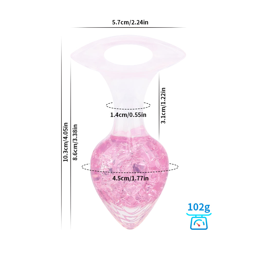 Crystalix Silicone Anal Plug - Pink - L - image 10