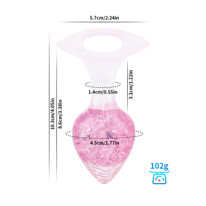 Crystalix Silicone Anal Plug - Pink - L - image 10