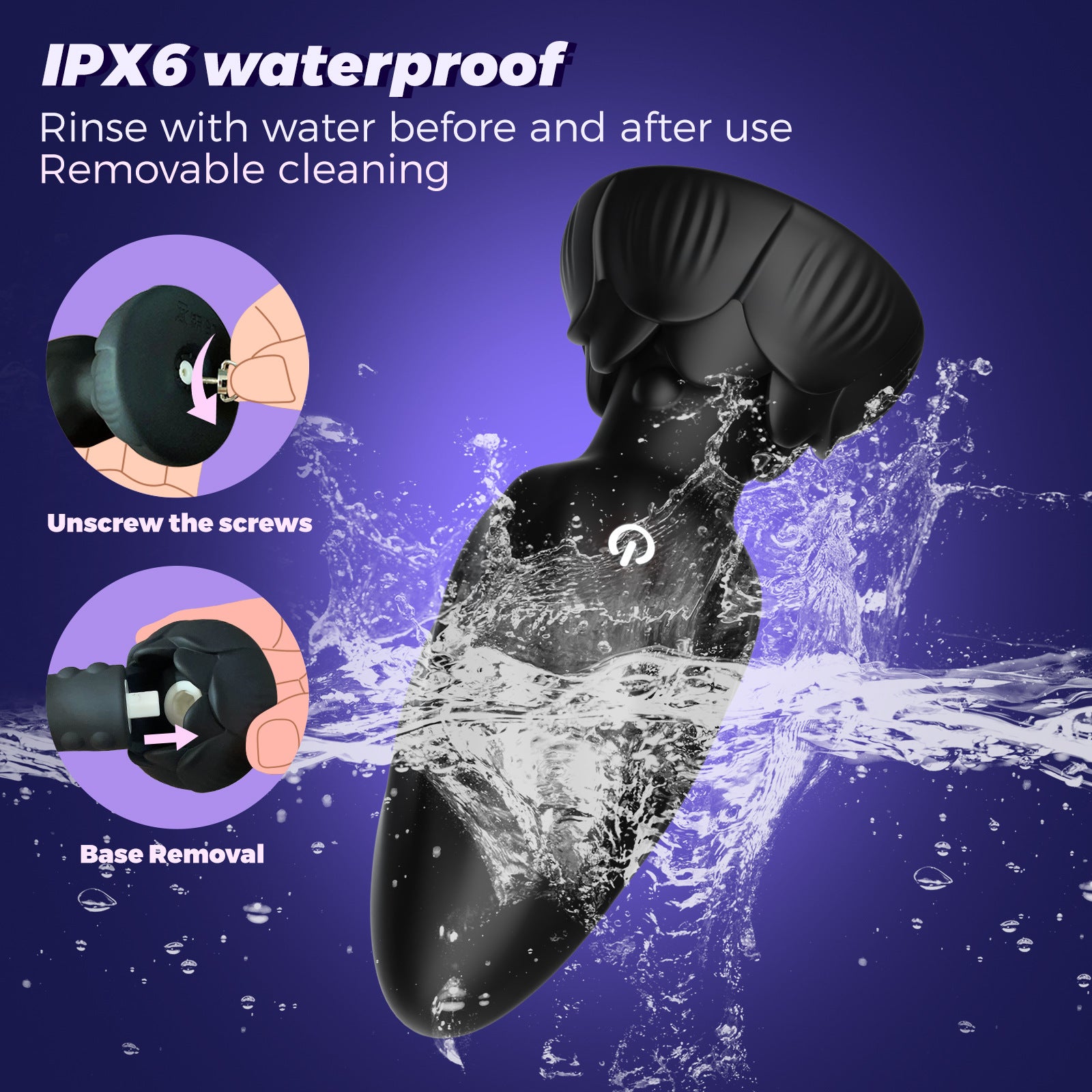 App Control Vibrating Rotating Silicone Butt Plug - image 5