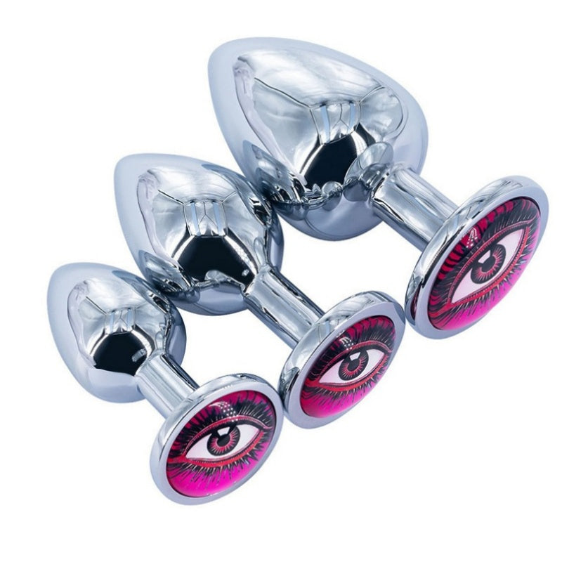 3-Round Jewel Butt Plug - Rose - image 5