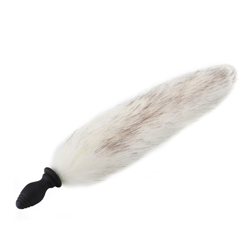 Detachable Fox Tail Vibrating Anal Plug with Remote - White Vibrating - image 2