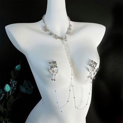 Whispering Butterfly Chime & Pearl Nipple Clamp Set - D - image 4