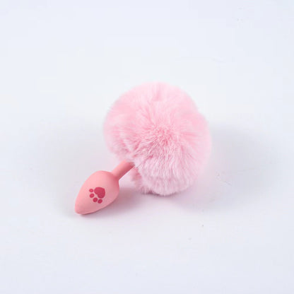 Cat Paws Fluffy Anal Butt Plug - Pink ball&paw - image 13