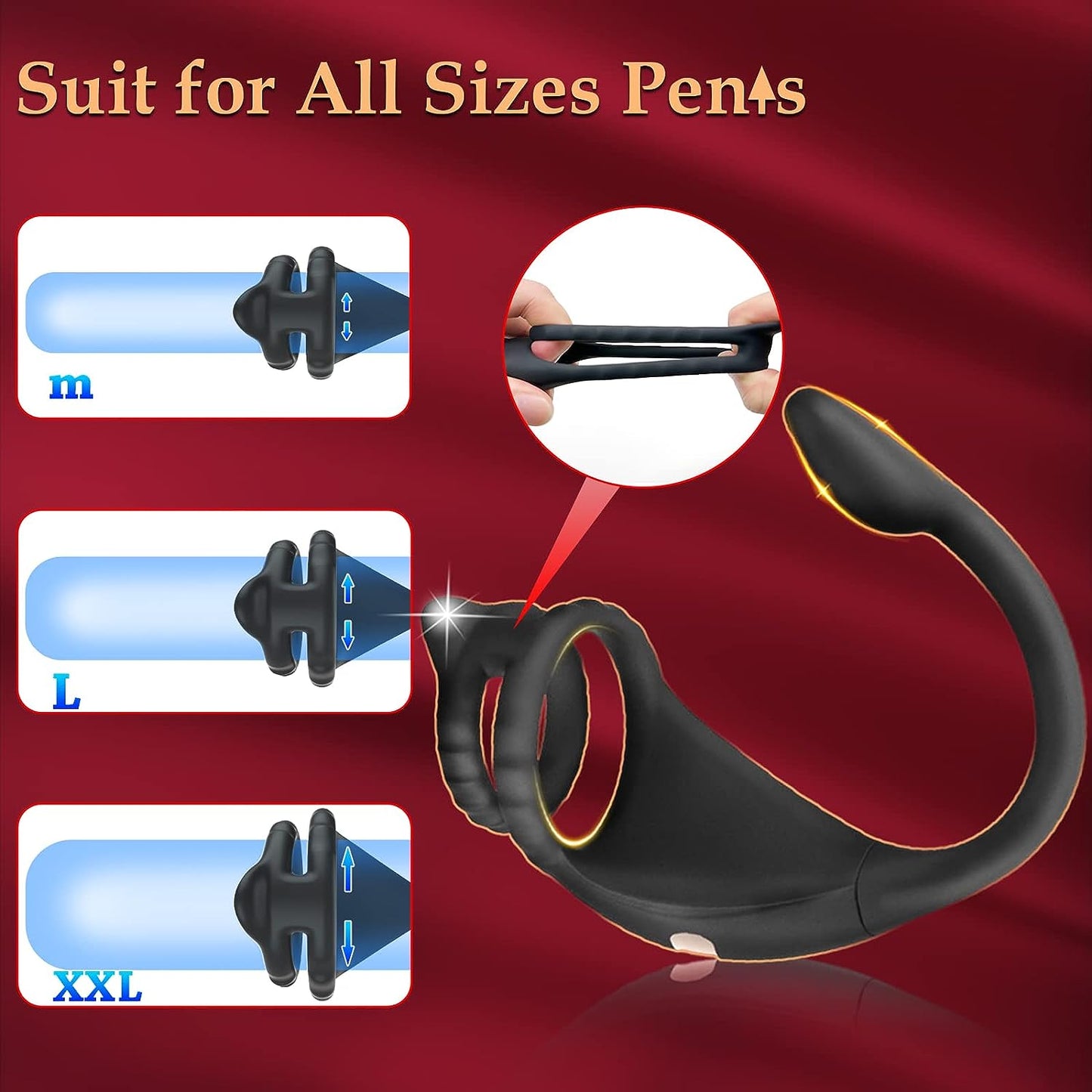 Vibrating Cock Ring Taint Stimulator with Remote Control - image 2