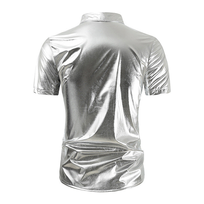 Men's Metallic Shiny Night Club Party - image 1